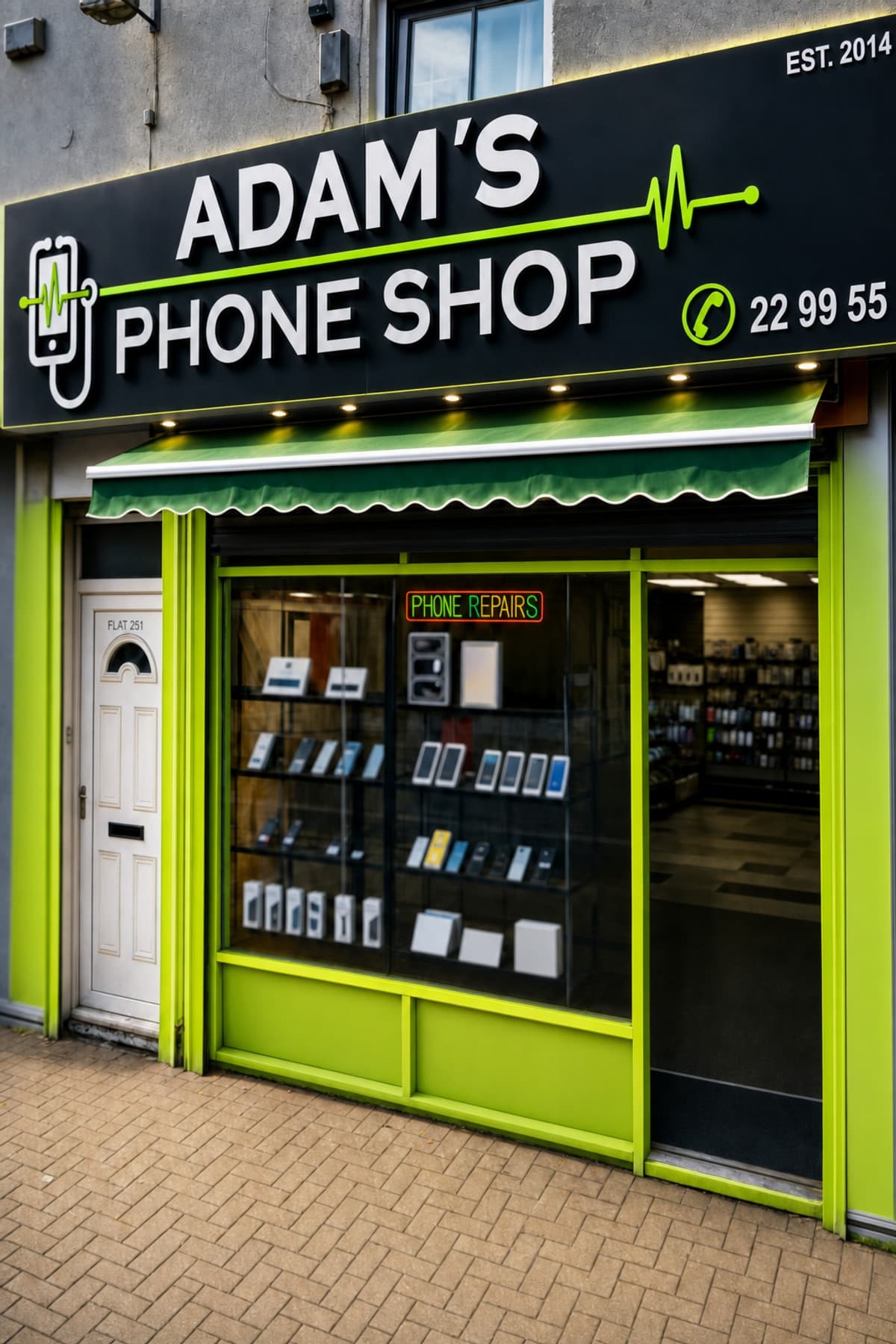 Adam's Phone Shop storefront on Holderness Road in Hull