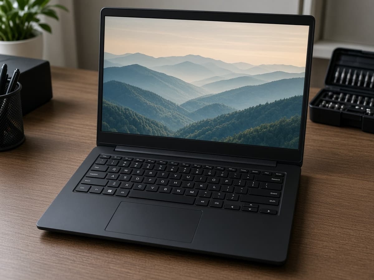 Laptop with a clear display after repair